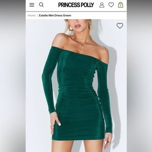 Princess Polly Estelle Mini Dress Green